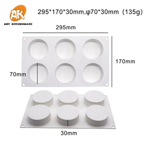Moule à gâteau en silicone rond AK à 6 cavités pour pâtisserie, ustensile de cuisine DIY pour chocolat, dessert, pâtisserie, outil de cuisson MC131 - Product Image 4