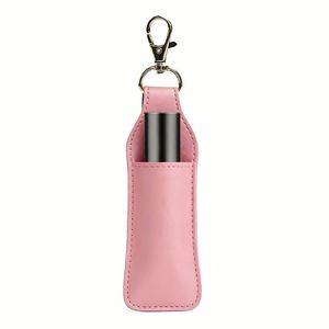 Fashion Personalized PU Leather Lipstick Protective Case Keychain Single Holder Portable Travel <b>Mini</b> Perfume Bottle Storage <b>Bag</b> - Product Image 4