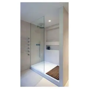 Prima Shower box doccia in bianco e nero facile da pulire sicurezza Wet Room schermo doccia schermo da bagno bianco