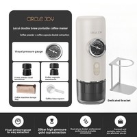 Machine à café portable OEM de style italien avec manomètre visuel, extraction de café en poudre et capsules, en acier inoxydable de qualité alimentaire