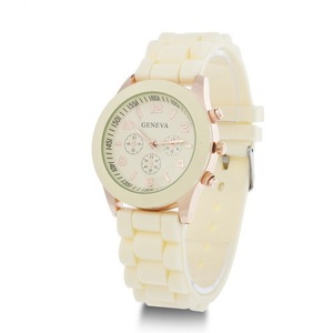 Montre en silicone à quartz de luxe écologique Genève Hangzhou, tendance, colorée, style gelée, pour étudiants, sportive, unisexe, transfrontalière - Product Image 2