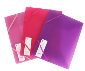 Prezzo di fabbrica cartella di File in plastica formato A4 borsa per documenti in Pp con chiusura a fascia elastica