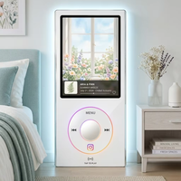 Miroir à selfie éclairé personnalisé IP44 avec bande lumineuse LED néon et interrupteur à capteur pour villas, appartements, salons, gymnases