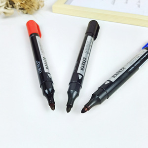 Черный перманентный маркер для ткани на масляной основе, 4 цвета, наконечник 4,2 мм/2,3 мм, водостойкий, невыцветающий, нестираемый, двусторонний контурный маркер - Product Image 4