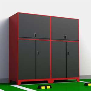 Armoire de rangement de capot de voiture en acier personnalisée avec serrure électronique casiers à vélos de garage extérieurs armoires à outils en métal de stationnement - Product Image 6