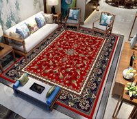 Tapis moderne en polyester doux à motifs floraux, fabriqué à la machine, respectueux de l'environnement, pour salon et chambre à coucher, imperméable et adapté aux animaux domestiques
