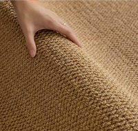Red Round Living Room Area Rugs Suitable for Sofas Bedrooms Stain Resistant Non-Slip Floor Carpet