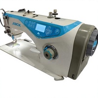 Machine à coudre industrielle à entraînement direct JACK A5 d'occasion à point noué entièrement automatique avec coupe-fil, aiguille unique pour vêtements
