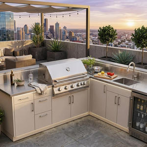 Mueble de Cocina para Exteriores de Acero Inoxidable SS304, Ecológico y de Alta Calidad, con Parrilla para Jardín - Product Image 2