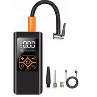 Compresseur d'air sans fil 4000 mAh pour pneus de voiture, gonfleur portable électrique ABS haute puissance avec affichage numérique de la pression