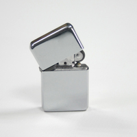 Topjlh Vente Chaude Sublimation Briquet En Métal Vierge De Haute Qualité Conception Personnalisée Briquet En Argent pour Cigarettes avec Boîte En Métal
