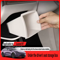 Boîte de rangement en silicone côté conducteur, organiseur de documents de voiture, plateau de rangement sous le volant pour Luxeed R7