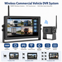 Cámara de Tablero Inalámbrica Inteligente de 7 Pulgadas para Camiones, 1080P, Visión Nocturna, Advertencia de Punto Ciego BSD, Cámara Trasera Inalámbrica para Camiones, Autobuses y Autocares