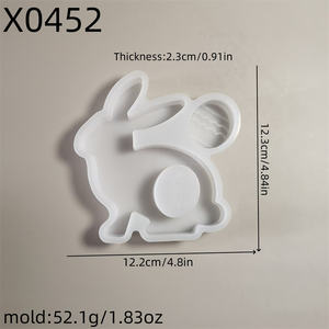 Handmade <b>Resin</b> Casting <b>Molds</b> <b>for</b> DIY Ins Style Decorative Ornaments X0452 <b>Silicone</b> <b>for</b> Rabbit Cake Tools <b>Mold</b> - Product Image 2