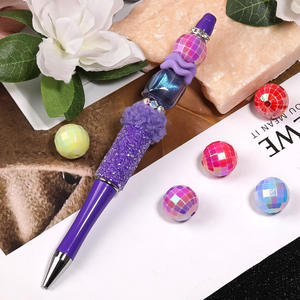 Offre Spéciale 16mm acrylique à facettes Trampoline perles en vrac couleur translucide mat trou accessoires matériaux faits à la main - Product Image 2