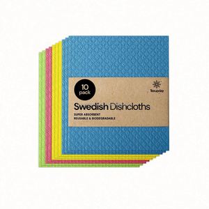 Paño de Cocina Sueco de Celulosa Ecológico de Alta Calidad, Esponja de Limpieza Biodegradable con Logotipo Personalizado - Product Image 1