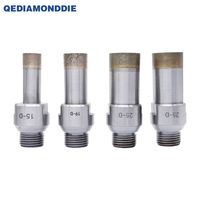 Foret diamanté à tige filetée de 4 mm à 165 mm de diamètre, forets diamantés pour machine de perçage automatique du verre CNC