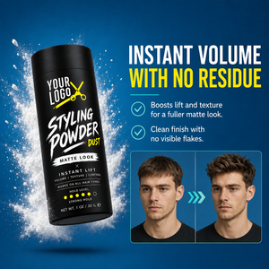 Poudre coiffante pour hommes OEM, ajoute du volume, fini mat naturel, application facile et rapide, sans résidus, facile à transporter. - Product Image 4
