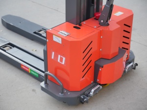 Electric Pallet Stackers 1.3M Hydraulic Lift Lead Acid Battery Motor <b>Pump</b> Gearbox High Load Capacity - Product Image 2