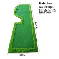 Tapis d'entraînement de golf en herbe artificielle sur mesure, mini-golf, aide à l'entraînement de golf, dispositif de putting sur 18 trous en EVA