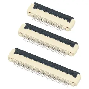 Conector de cubierta abatible FPC, conector plano PCB de 0,5mm, SMT ZIF 4 5 6 8 10 12 14 16 18 20 22 24 26 28 30 32 34 36 40-60Pin