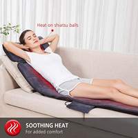 Matelas de massage électrique portable en peluche douce 2025 avec coussin chauffant pour massage shiatsu complet du corps