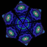 Canopée UV Luminescente Mandala Fleur Bleue Sacrée, Décoration de Plafond Fluorescente pour Fête Hippie, Canopée Réactive aux UV