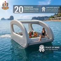 Yacht de luxe à énergie solaire, bateau ponton gonflable, yacht de loisirs avec moteur électrique, bateau gonflable habitable