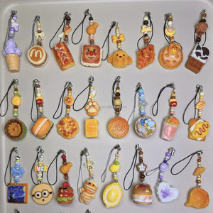 As low as $0.29 Food cartoon pvc keychain diy phone <b>chain</b> Pendant girl schoolbag pendant ornaments wholesale - Product Image 6