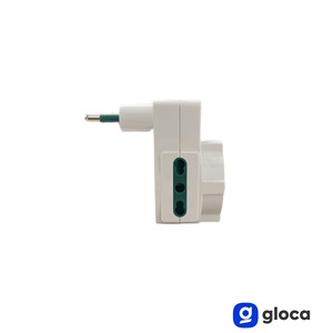 Gloca Set 3 adattatori Triple salvaspazio 16A spina 2 prese doppie 1 Shuko colore bianco 250V rame per presa elettrica WiFi - Product Image 4