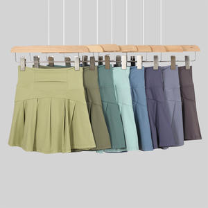 Aoyema Personalizzato Vendita Calda Pantaloncini da Yoga Sportivi da Donna a Vita Alta ad Asciugatura Rapida Plissettati Traspiranti Gonne da Tennis - Product Image 5