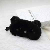 Masker Mata mewah kain Super nyaman, untuk tidur boneka kelinci beruang, penutup mata, mainan tambal mewah lucu