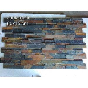 Revêtement rectangulaire en pierre naturelle en forme de Z Carreaux de placage de mur extérieur Revêtement mural Culture Produit en vrac fait à la main - Product Image 1