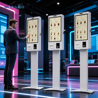 Terminal de point de vente Windows 23,8 pouces en gros, borne de commande rapide pour restauration rapide avec NFC pour centre commercial