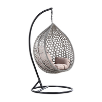 Fauteuil suspendu double en rotin tressé pour jardin et patio, chaise balançoire en forme d'œuf, mobilier d'extérieur pour balcon - Vente en gros