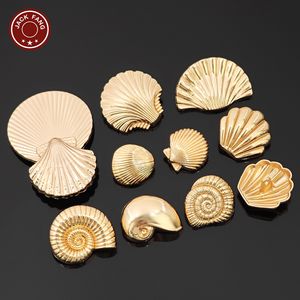 Botones Metálicos con Vástago, Botones Personalizados con Formas Irregulares de Concha, Botones con Logotipo Grabado para Accesorios de Ropa - Product Image 1