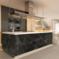 KINGS-WING Lac Baïkal Carreau de marbre Dalle naturelle de salle à manger Ensemble de table Top de luxe Grande dalle de 2cm de marbre pour salle de bain Carrelage de sol et de mur