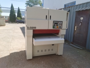 Máquina Lijadora de Banda Ancha R R1000 Directa de Fábrica, Certificación CE, Pulidora de Doble Unidad para Lijado de Superficies de Gabinetes, MDF y Imprimación - Product Image 2