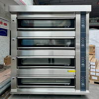 Four à rôtir industriel 4 étages 16 plateaux 400x600mm Restaurant Four à rôtir pour poulet Boulangerie commerciale Four à pizza à pain au gaz pour la cuisson