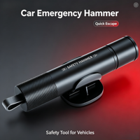 Mini marteau de sécurité 2 en 1 pour voiture, brise-vitre en acier tungstène, coupe-ceinture de sécurité caché, outil d'évacuation d'urgence portable pour véhicule