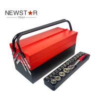 Nouvel ensemble de clés à cliquet professionnelles Newstar personnalisées à 72 dents, multi-usage, 85 embouts avec coffret en fer et emballage plastique, outil de réparation manuel