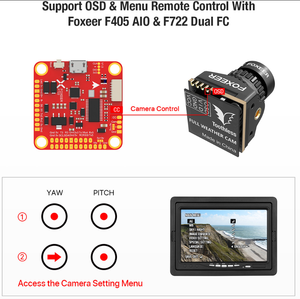 Caméra FOXEER Toothless 2 Micro/Mini/Nano CMOS 1/2 StarLight 1200TVL 4:3 16:9 PAL/NTSC Naturelle pour Accessoires de Drones - Product Image 3
