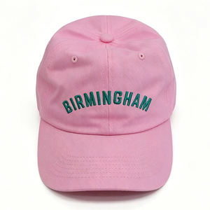 6 Panel Soft Baseball Cap Custom Embroidery Logo Unstructured Baseball Caps Pink <b>Dad</b> <b>Hat</b> - Product Image 1