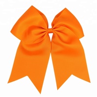Grands nœuds à cheveux classiques en polyester OKAY avec attache pour queue de cheval, 20 couleurs, écologiques et lavables pour les cheerleaders et les sports