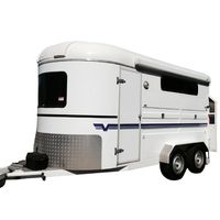 Remorque pour 3 chevaux, remorque pour chevaux de 18 pieds avec logement et compartiment à selles, remorque robuste pour chevaux