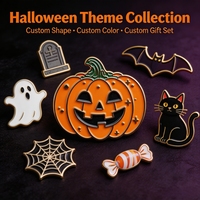 Calabaza Sonriente de Halloween con Esmalte Galvanizado para Imitación Antigua, Tallo Rizado Verde, Detalles de Estrella, Metal Otoñal