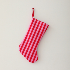 Chaussettes <span class=keywords><strong>de</strong></span> Noël multicolores en toile brodée à rayures, grandes décorations <span class=keywords><strong>de</strong></span> Noël en vrac, imprimées pour les fêtes - Product Image 3
