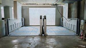 Elevador de coche de acero de 4 postes aprobado por la CE Cilindro hidráulico Modo de conducción Mesa de transferencia de piso a piso para reparación de automóviles - Product Image 4