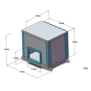 Extractor de campana extractora de ventilador de cocina, ventiladores centrífugos curvados hacia atrás montados al aire libre, CA, 2 unidades