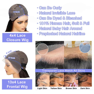 Parrucca Bob Corta 13x4 in Capelli Umani Vietnamiti, Densità 180%, Liscia, con Frontale in Pizzo, Pre-Plucked, 12-14 Pollici - Product Image 6